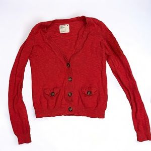 American Eagle Cardigan Red Size Medium